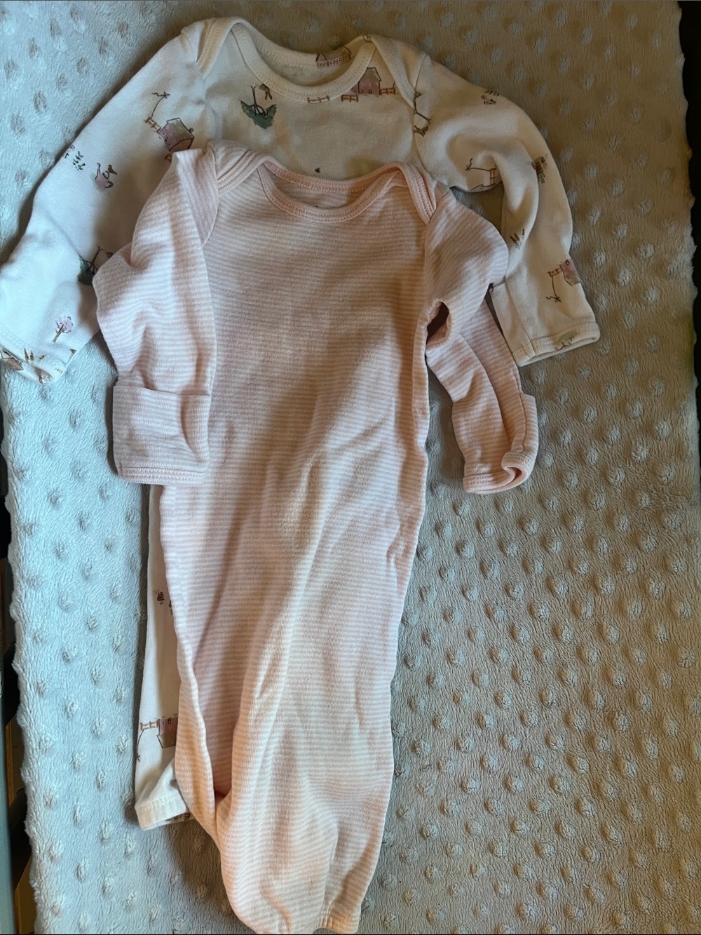 2-Pack Baby Sleepers - Pink Stripe + Farm Print